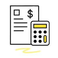 Calculator and tax prep list